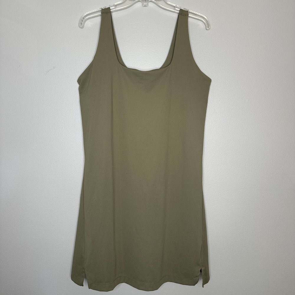 Old Navy Active Powersoft Exercise Dress XL Olive Green Built-in Bra Shorts